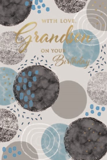 Circles Grandson Birthday Card