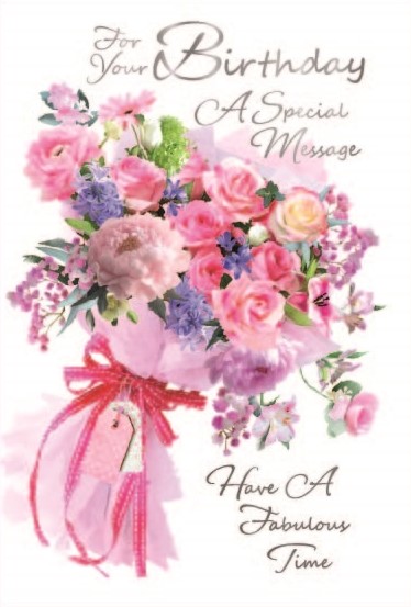 Bouquet Of Flowers Birthday Card