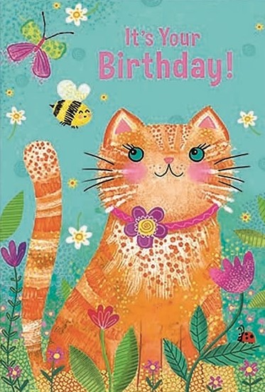 Ginger Cat Birthday Card