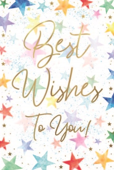 Bright Stars Best Wishes Card