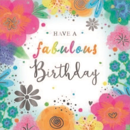 Bright Flowers Birthday Card