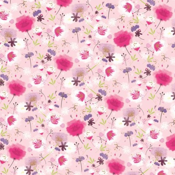 Pink Flowers Gift Wrap Sheet