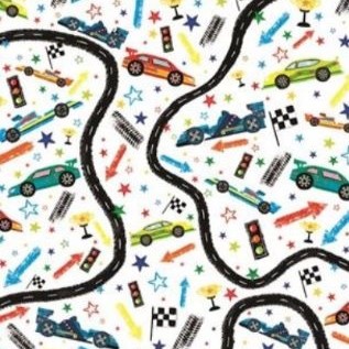 Race Track Gift Wrap Sheet