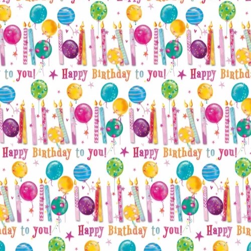 Birthday Candles Gift Wrap Sheet