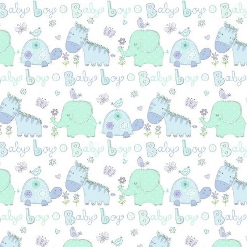 Animals New Baby Boy Gift Wrap Sheet