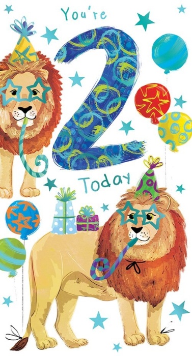 Lions 2nd Birthday Card