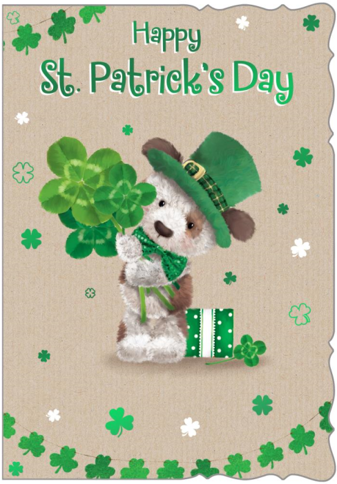 Four Leaf Clovers St Patrick's Day Card