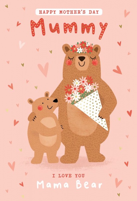 Mama Bear Mummy Mother's Day Card