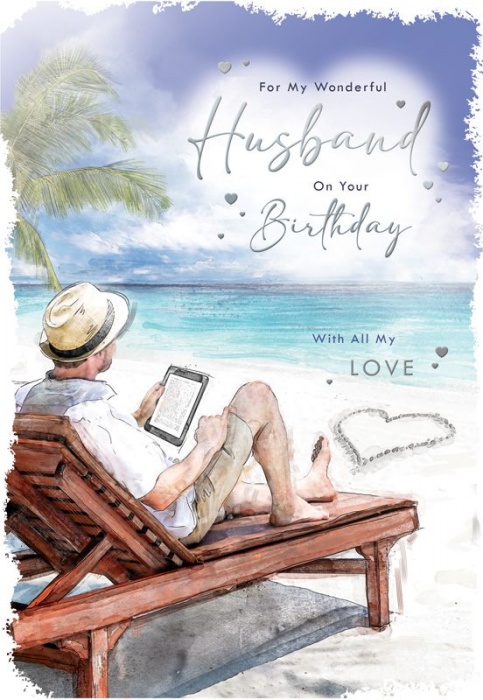 Beach Read Husband Birthday Card