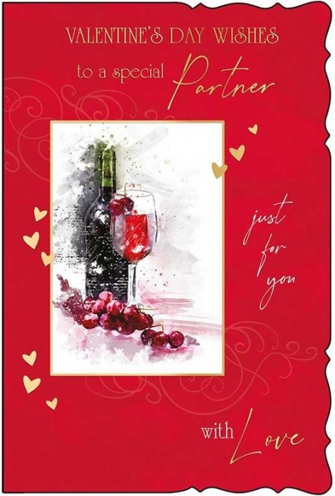 Red Wine Partner Valentine's Day Card