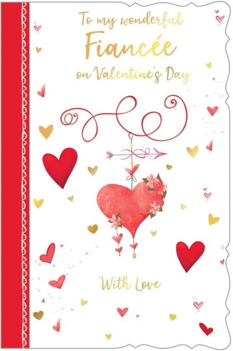 Love Hearts Fiancee Valentine's Day Card