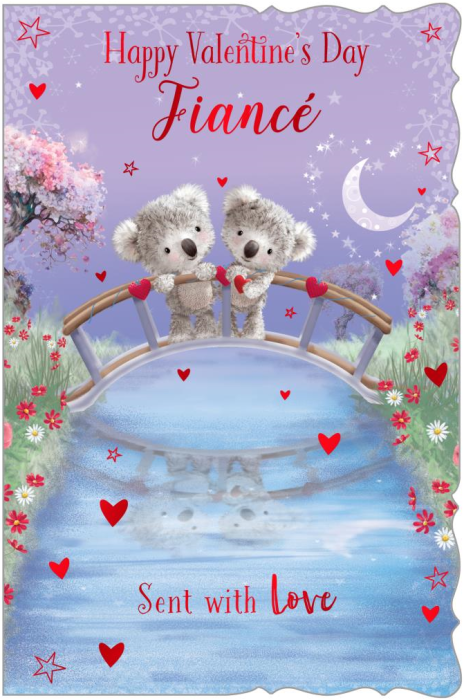 Bridge Of Love Fiance Valentine's Day Card