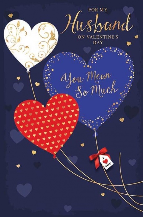 Hearts Husband Valentine's Day Card