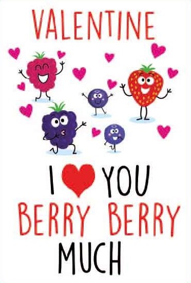 Love You Berry Much Valentine's Day Card