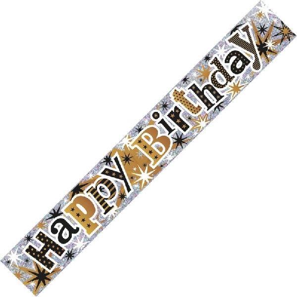 Gold & Silver Birthday Wall Banner