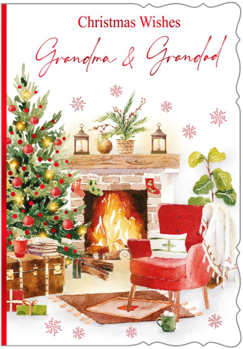 Cosy Christmas Grandma & Grandad Christmas Card