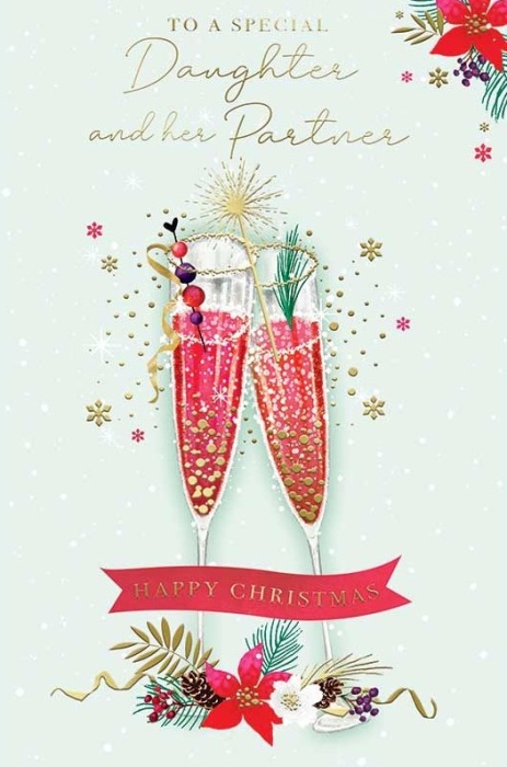 Christmas Fizz Daughter & Partner Christmas Card