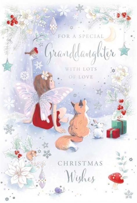 Christmas Fairy Grand-Daughter Christmas Card