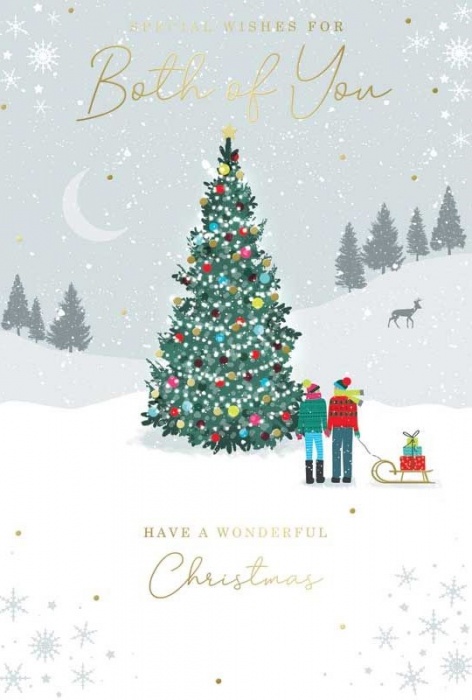 Christmas Tree Both Of You Christmas Card