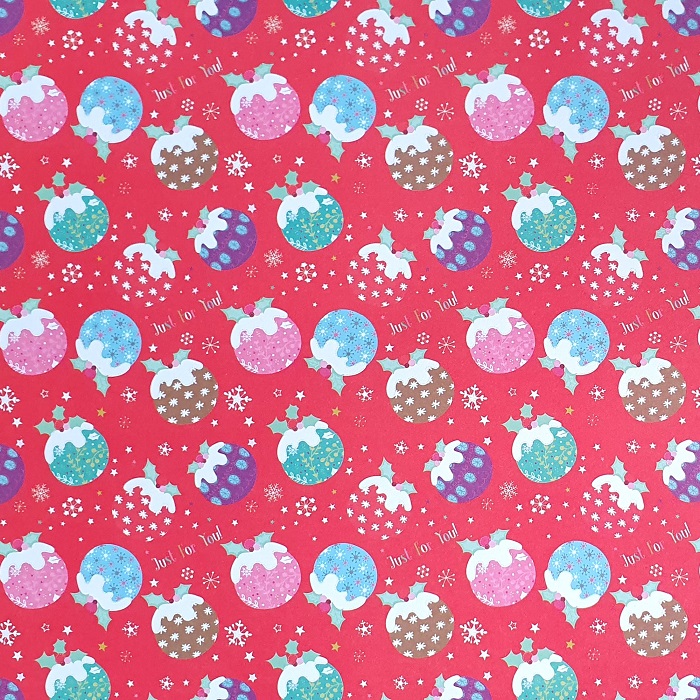 Christmas Pudding Christmas Gift Wrap Sheet