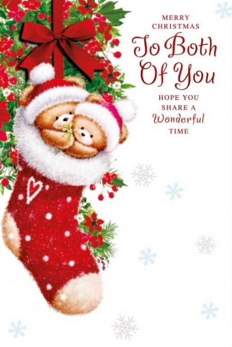 Christmas Stocking Both Of You Christmas Card