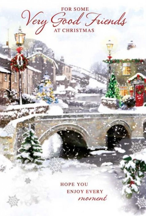 Christmas Bridge Very Good Friends Christmas Card