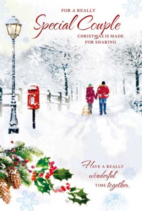 Winter Walk Special Couple Christmas Card