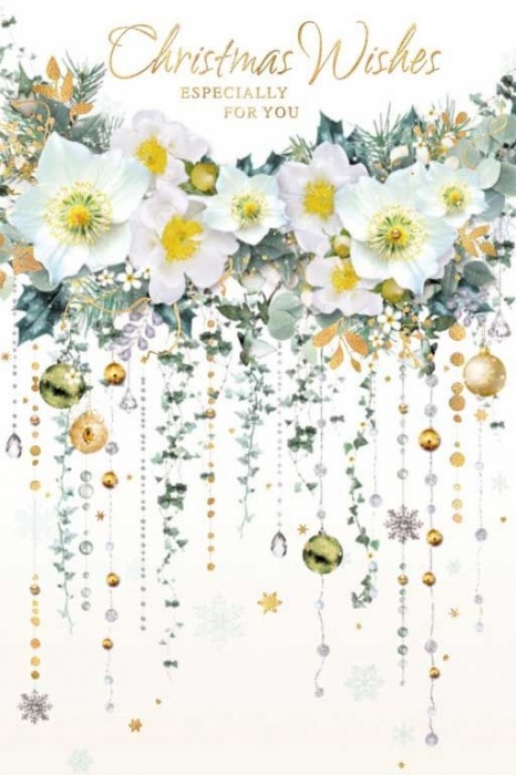 Floral Garland Christmas Card