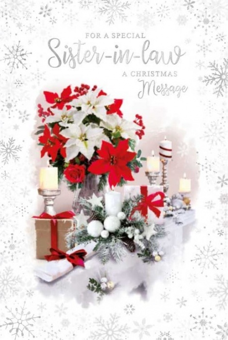 Christmas Candles Sister-In-Law Christmas Card