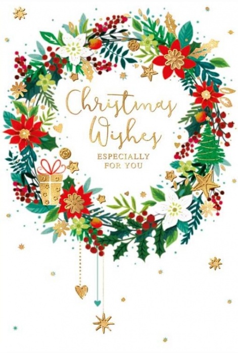 Festive Wreath Christmas Card