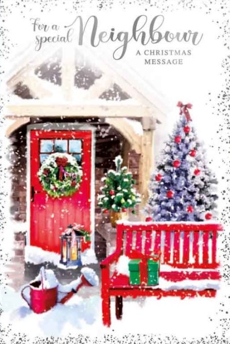 Snowy Porch Neighbour Christmas Card