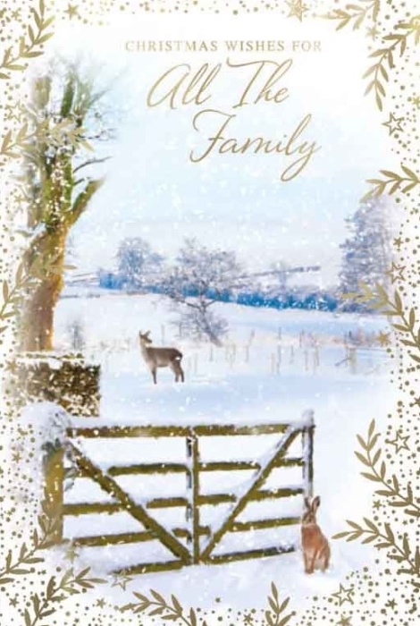 Winter Landscape Family Christmas Card