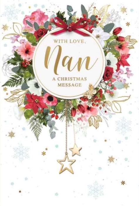 Christmas Wreath Nan Christmas Card