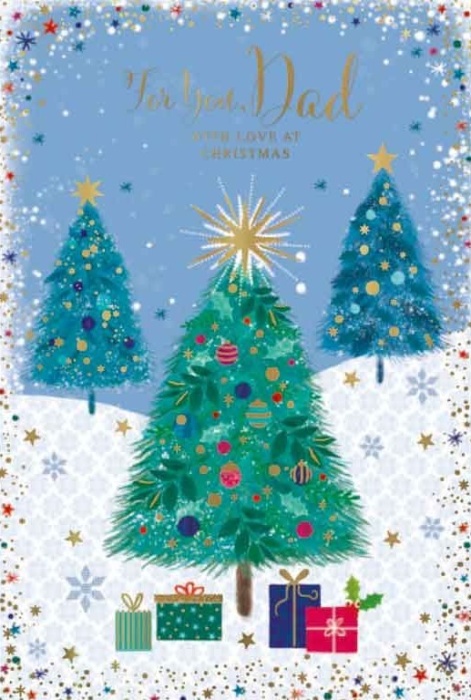 Christmas Trees Dad Christmas Card