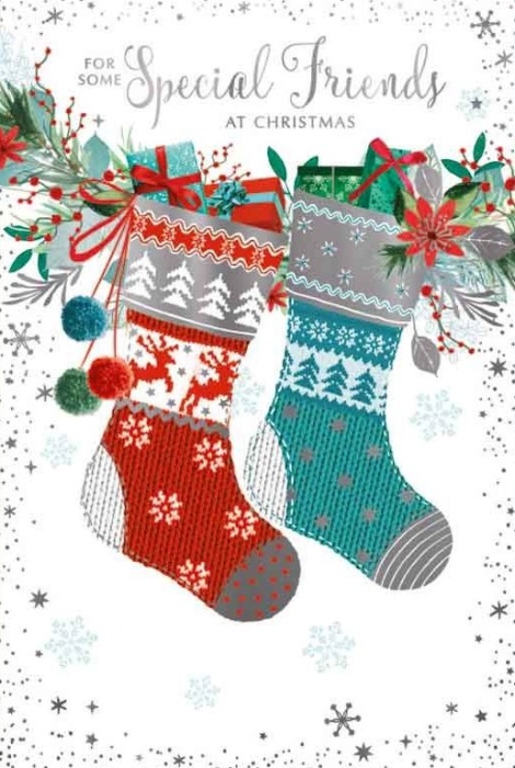 Christmas Stockings Special Friends Christmas Card