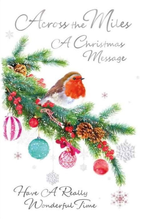 Christmas Robin Across The Miles Christmas Card