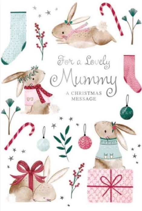 Festive Rabbits Mummy Christmas Card