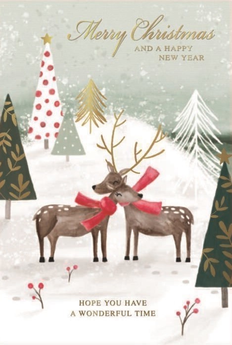 Woodland Reindeer Christmas Card