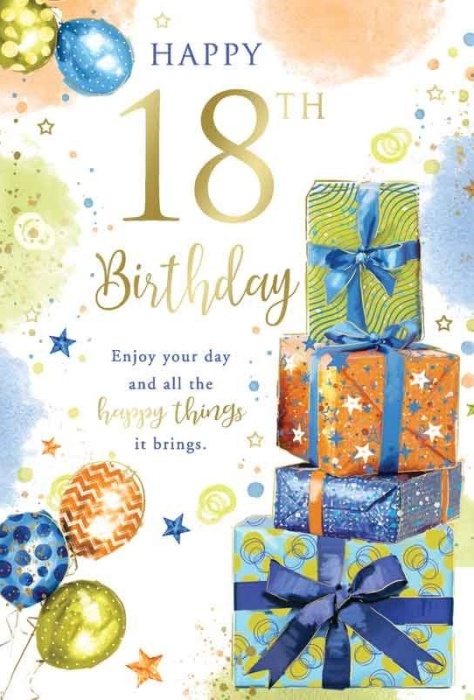 Gifts 18th Birthday Card