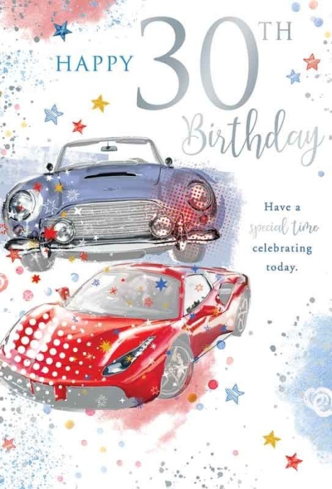 Cars 30th Birthday Card