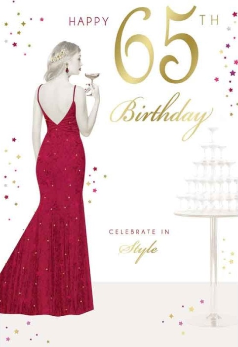 Elegance 65th Birthday Card