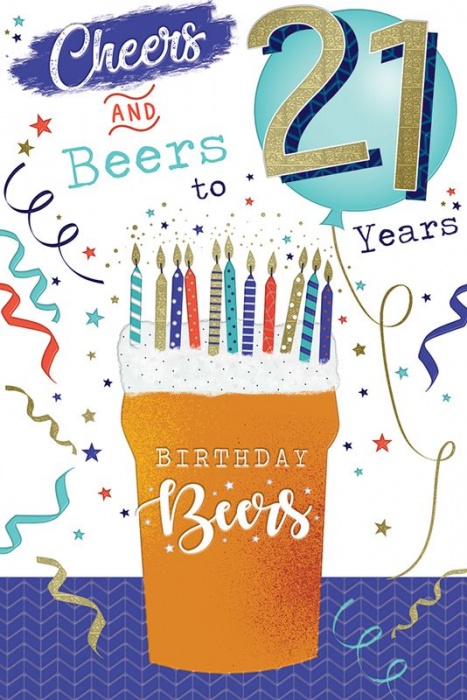 Birthday Beers 21st Birthday Card